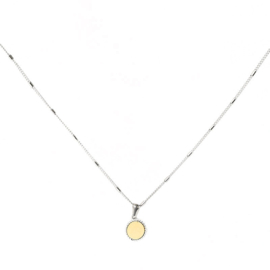 Ketting Sunshine - Quotes to live by - zilver met goudkleur