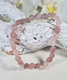 Edelsteen Armband Rozenkwarts Trommelsteen 6-8 mm