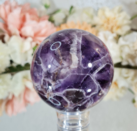 Chevron Amethist Edelsteen Bol no.8 - 7 cm