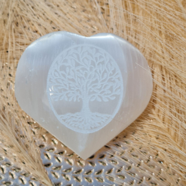 Seleniet - Hart - Tree of life - 6cm