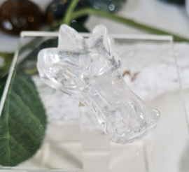 Draak Bergkristal Drakenschedel Edelsteen  - 4 cm