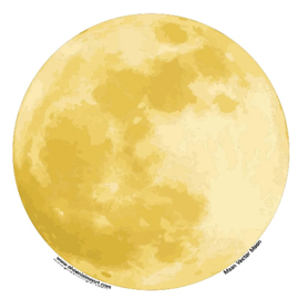 Raamsticker - Volle maan - 11,7 cm