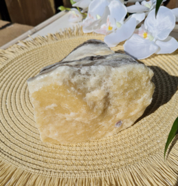 Zebra Calciet - Ruw - 14cm - no.2 Edelsteen