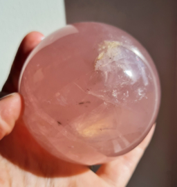 Rozenkwarts - Edelsteen bol - no.2 - 7,5 cm