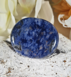 Sodaliet Platte Steen 4 cm no.4 Edelsteen Blauw