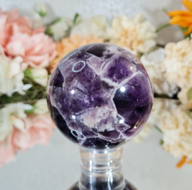 Chevron Amethist Edelsteen Bol no.8 - 7 cm