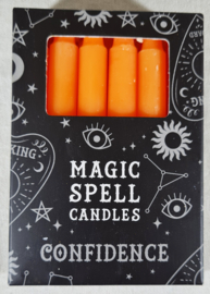 Spreukkaarsen Confidence oranje - Spirit of Equinox