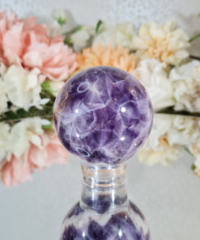 Chevron Amethist Edelsteen Bol no.2 - 6 cm