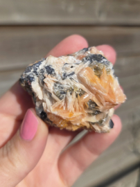 Bariet met Cerussiet Edelsteen Cluster - 5cm - Marokko