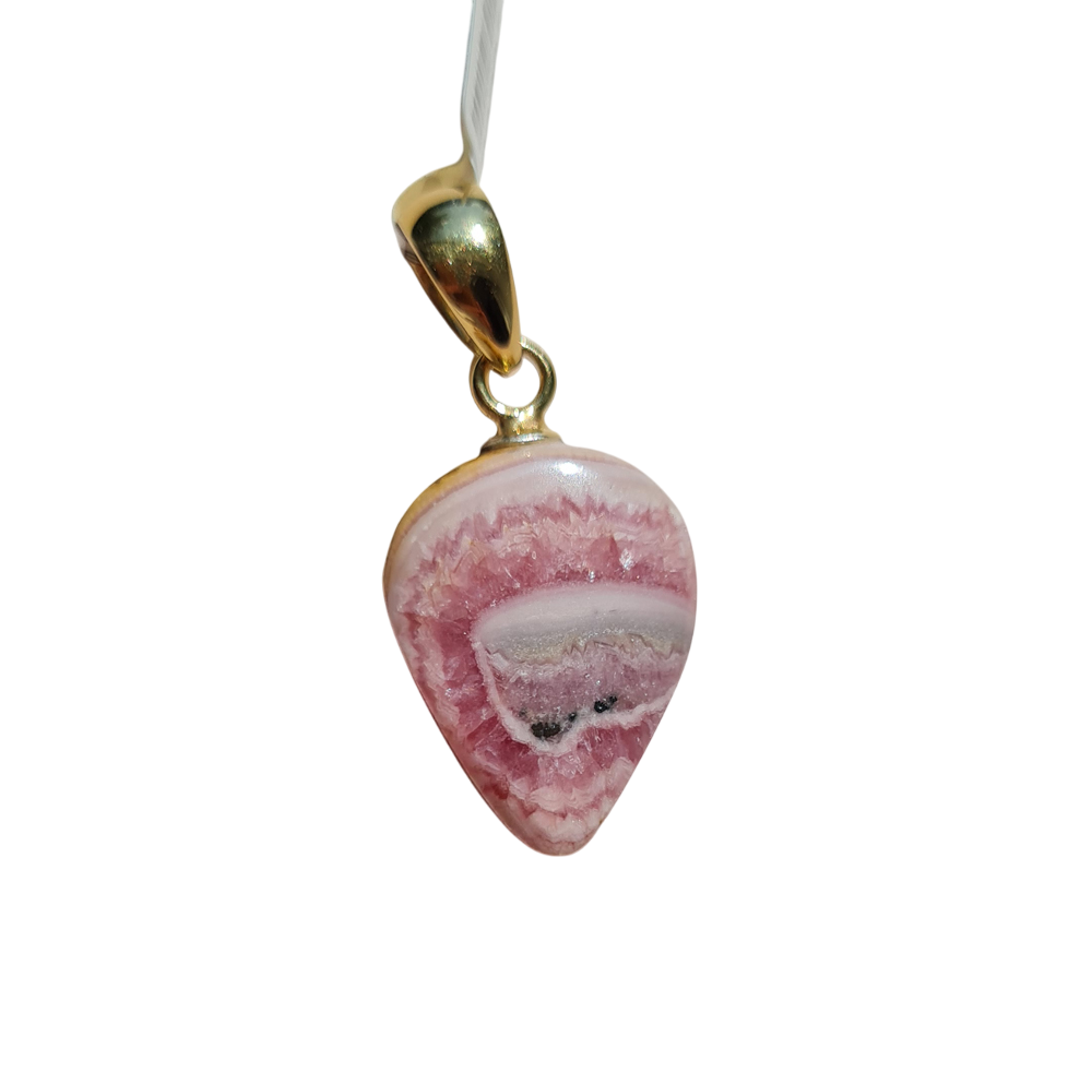 Rhodochrosiet Edelsteen Hanger Gold Plated