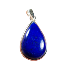 Lapis Lazuli Druppel Edelsteen Hanger in 925 Sterling Zilver 3,4 cm