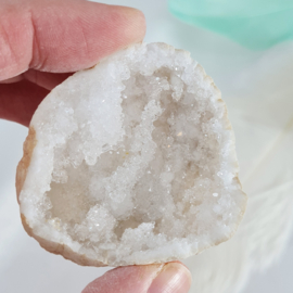 Bergkristal Kwarts Geode - Druzy - 5 cm - wit