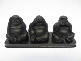 Statue - Happy Buddha - Hear no evil, See no evil ...- 17 cm
