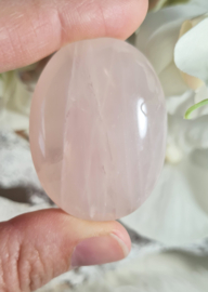 Rozenkwarts Platte Steen no.1 - 4,5 cm Edelsteen