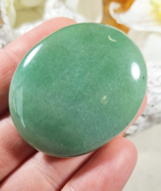 Aventurijn Groen Platte Steen no.1 - 4,5 cm Edelsteen