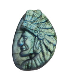 Indiaan Labradoriet 4 cm Carving