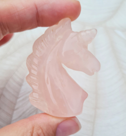 Eenhoorn Rozenkwarts Edelsteen