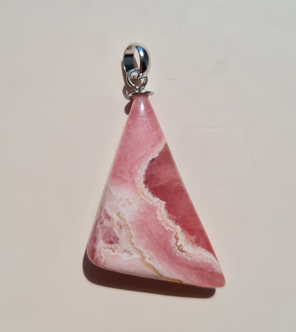 Rhodochrosiet Edelsteen Hanger 925 Zilver no.2