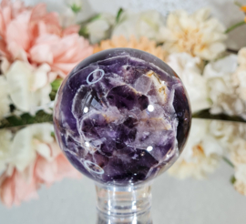 Chevron Amethist Edelsteen Bol no.8 - 7 cm