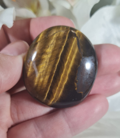 Tijgeroog Platte Steen no.5 - 4 cm Edelsteen
