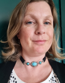 Choker - Turkooise stenen