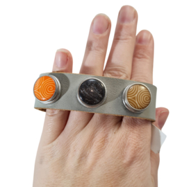 Armband Clicks Grijs met 3 clicks
