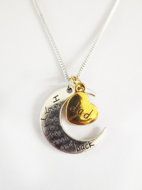 Ketting I love you to the Moon - Dad