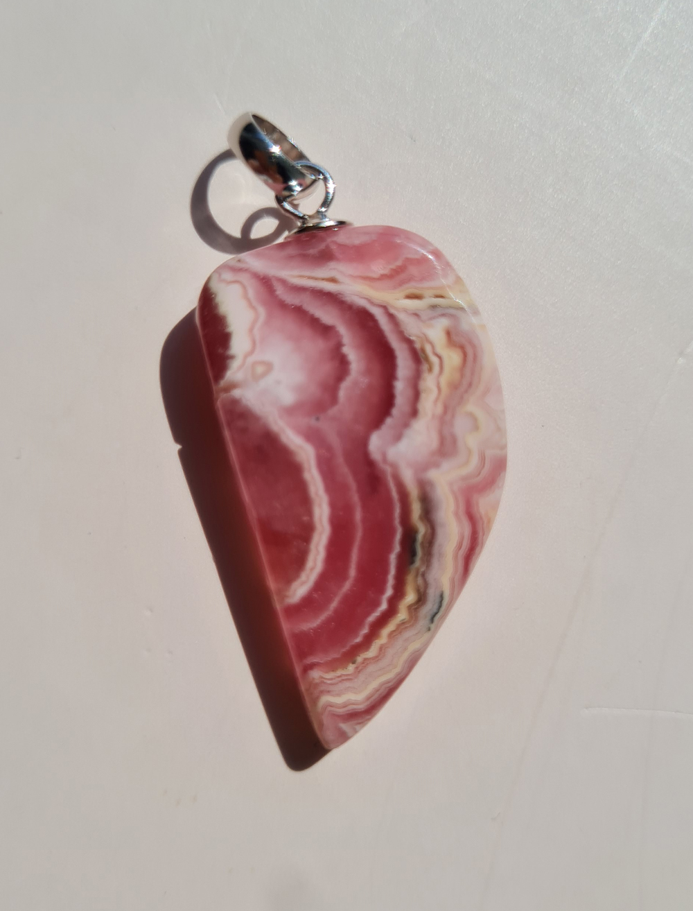 Rhodochrosiet Edelsteen Hanger 925 Zilver no.1