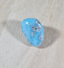 Larimar Trommelsteen - no.7 - 1,7 cm