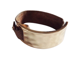Armband - Leer - Goldlook