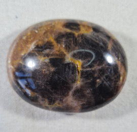 Zwarte Maansteen Palmsteen Edelsteen no.01 - 5,5 cm