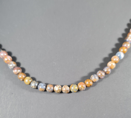 Edelsteen Ketting Pietersiet ronde kralen 4 mm - 45 cm