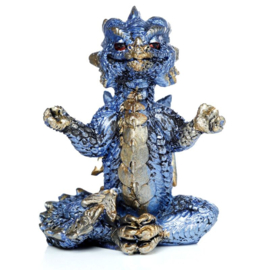 Beeld Draak Verlichting Elements Yoga blauw 10 cm