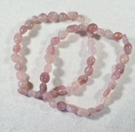 Edelsteen Armband Rozenkwarts Trommelsteen 6-8 mm