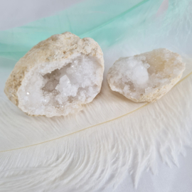 Bergkristal Kwarts Geode - Druzy - 4 cm - wit