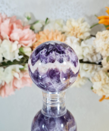 Chevron Amethist Edelsteen Bol no.2 - 6 cm