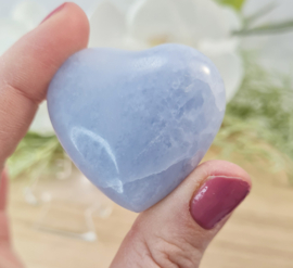 Blauwe Calciet Edelsteen Hart - No.01 - Madagaskar