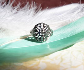 Ring Mandala 925 Sterling Zilver - Maat 16