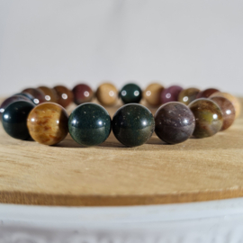 Edelsteen Armband Oceaan Jaspis Kogelarmband 10 mm