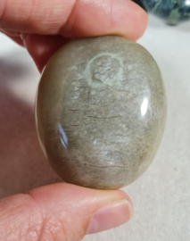 Groene Maansteen Edelsteen Palmsteen - no.12 - 4 cm