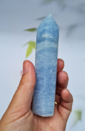 Blauwe Calciet Punt no.3 - 11,5 cm