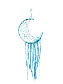 Dromenvanger - Maan - Blauw - Handgemaakt - 23 cm