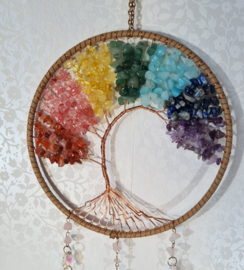Raamhanger Suncatcher Levensboom Chakra
