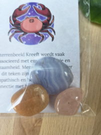 Kreeft Sterrenbeeld Trommelstenen Cadeau set