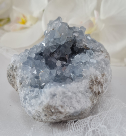 Celestien Geode Edelsteen - 9cm - Blauw