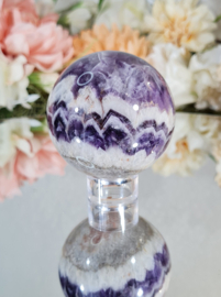 Chevron Amethist Edelsteen Bol no.6 - 6 cm