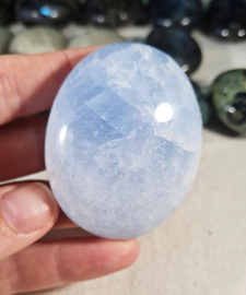 Blauwe Calciet Handsteen no.4 - 6 cm