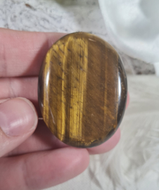 Tijgeroog Platte Steen no.4 - 4 cm Edelsteen