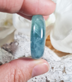 Fluoriet Platte Steen 3,5 cm no.6 Blauw