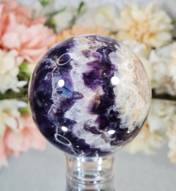 Chevron Amethist Edelsteen Bol no.3 - 7 cm